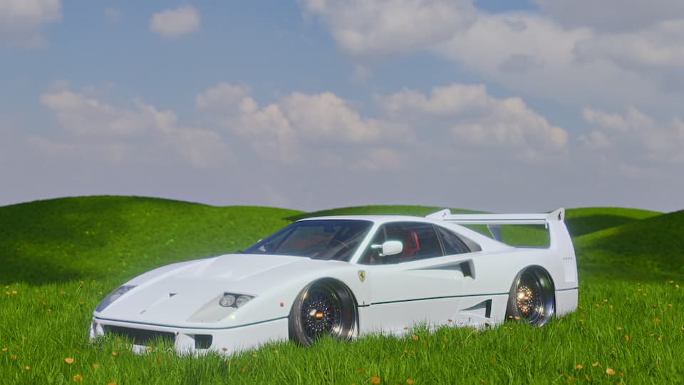 White Ferrari F40